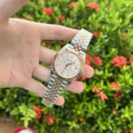 Rolex Replica 11 Watch DateJust Pink Dial Jubilee Strap Factory EW 41mm - Image 2