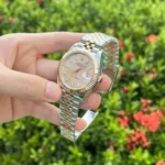 Rolex Replica 11 Watch DateJust Pink Dial Jubilee Strap Factory EW 41mm - Image 3