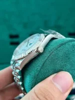 Rolex Rep 11 Watch DateJust Natural Mother of Pearl Dial With Moissanite Diamond Clean Factory 41mm - Image 2