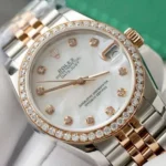 Rolex Rep 11 Watch DateJust MOP Moissanite Diamond Bezel EW 36mm - Image 8