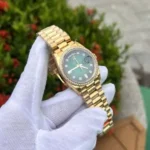 Rolex Replica 1:1 Watch Day-Date Green Dial With Diamonds EW 36mm - Image 6