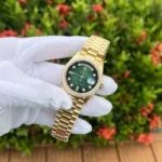 Rolex Replica 1:1 Watch Day-Date Green Dial With Diamonds EW 36mm - Image 9