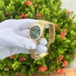 Rolex Replica 1:1 Watch Day-Date Green Dial With Diamonds EW 36mm - Image 7