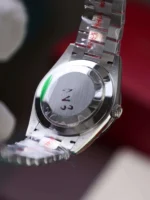 Rolex Day-Date Meteorite Dial Watch with Moissanite Baguette Diamonds + Bezel 40mm - Image 9