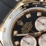 Rolex Daytona 126515 Watch Black Dial Grams Plated with Real Gold 40mm - Image 4