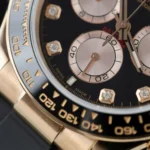 Rolex Daytona 126515 Watch Black Dial Grams Plated with Real Gold 40mm - Image 5