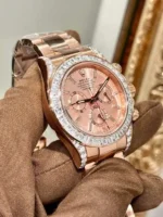 Dong Ho Rolex Daytona 126595TBR Boc Vang Dinh Moissanite Che Tac Hong Kong 40mm 6 600x800 1