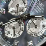 Rolex Daytona Watch Purple Mother of Pearl Dial Moissanite 40mm - Image 4