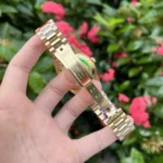 Rolex Replica Watch Day-Date Purple Mother of Pearl Dial Yellow Gold 40mm - Image 2