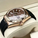 Rolex Sky-Dweller 336235 Chocolate Dial Rubber Strap 42mm - Image 3