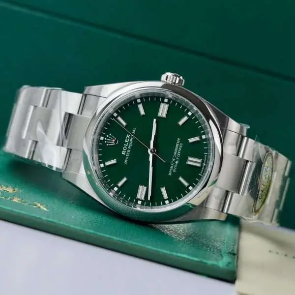 Rolex Rep 11 Watch Oyster Perpetual 126000 Green Dial Clean Factory 41mm