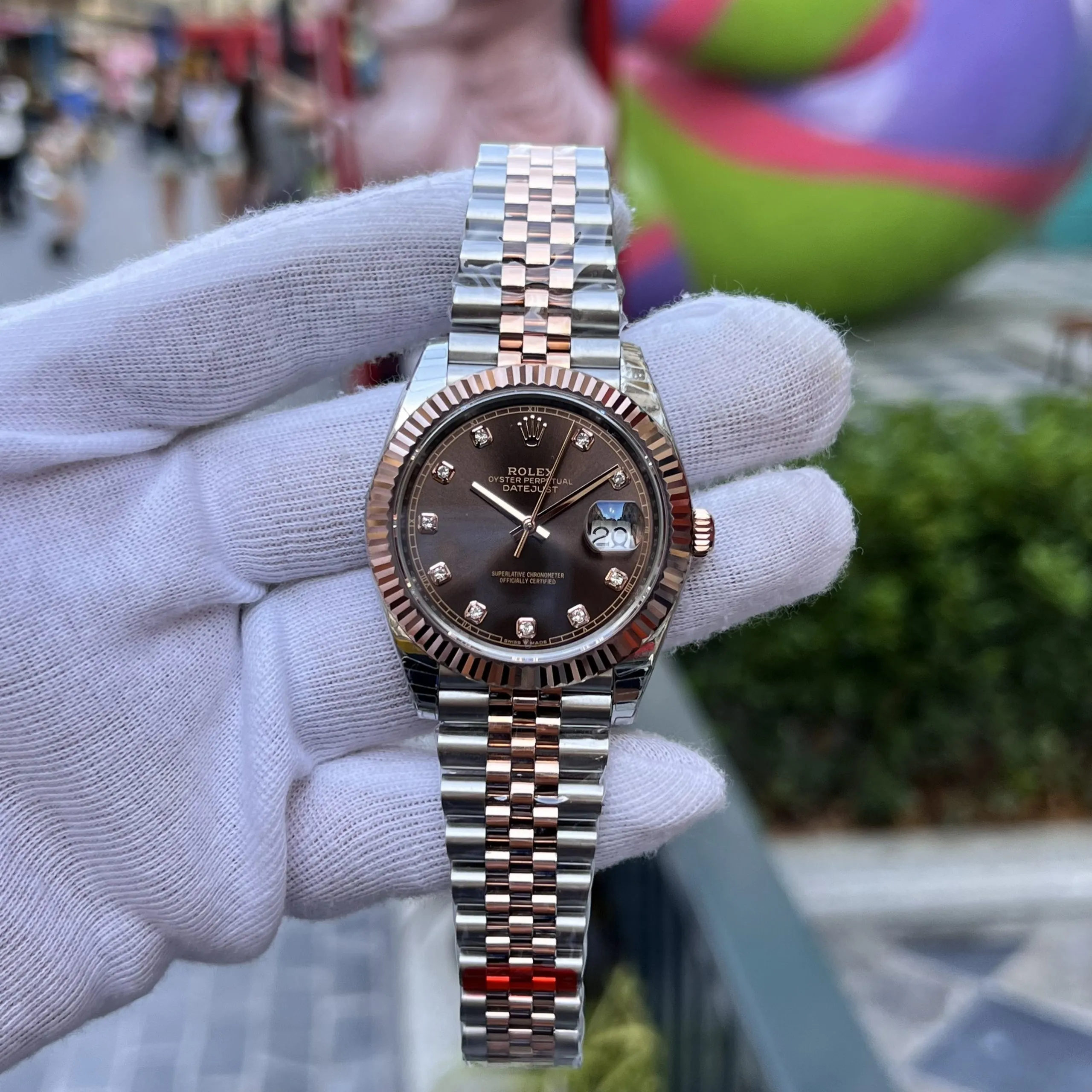 Dong-ho-Rolex-DateJust-nam-mat-Chocolate-Replica-11-EW-Factory-41mm-5-scaled-1 Rolex Replica 11 Watch Datejust Rose Gold Plated Chocolate Dial EW Factory 36mm - Image 1