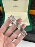 Rolex Rep 11 Watch DateJust Womens Gold Wrapped Chocolate Dial Roman Numerals GM Factory 31mm - Image 3