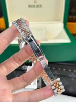 Rolex Rep 11 Watch DateJust Womens Gold Wrapped Chocolate Dial Roman Numerals GM Factory 31mm - Image 4