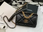 Chanel 19 wallet on chain in shiny lambskin