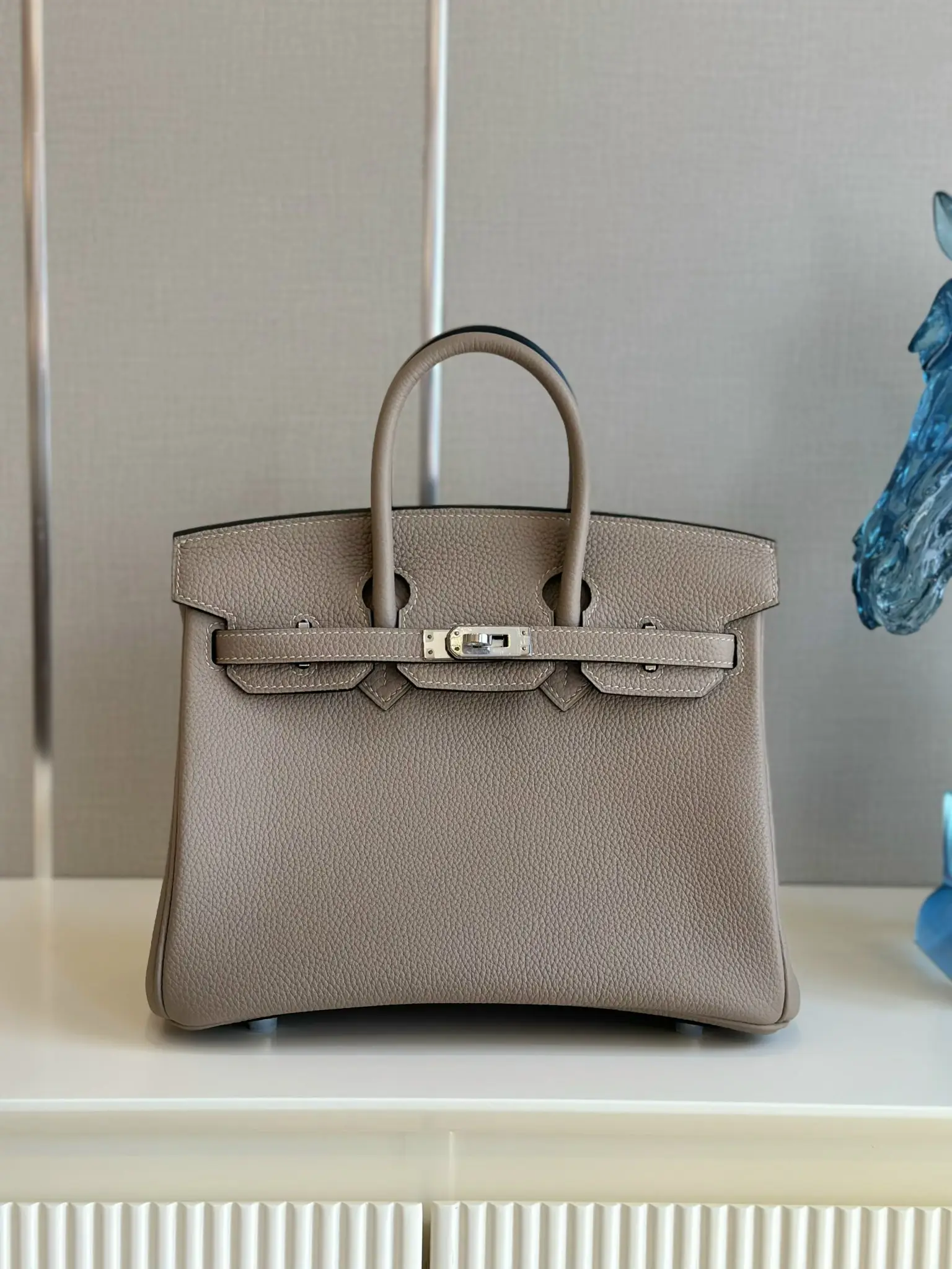 IMG_8286 Hermes birkin gray with sliver hardware (size 30) - Image 1