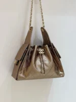 CHANEL 25 HANDBAG 30 IN GOLDEN BROWN WITH GOLD HARDWARE - Image 5