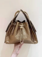CHANEL 25 HANDBAG 30 IN GOLDEN BROWN WITH GOLD HARDWARE - Image 3