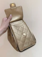 CHANEL 25 HANDBAG 30 IN GOLDEN BROWN WITH GOLD HARDWARE - Image 8