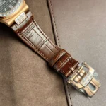 Patek Philippe 5724R Replica Watch Gray Dial Leather Strap Factory GR 40mm - Image 3