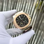 Patek Philippe Nautilus 5712 Rose Plated Leather Strap 40mm - Image 2