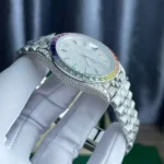 Rolex DateJust Custom Full Moissanite Diamond 41mm - Image 3