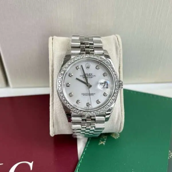 Rolex Replica 11 Watch DateJust Mother of Pearl Dial With Diamonds Bezel EW Factory 36-41mm