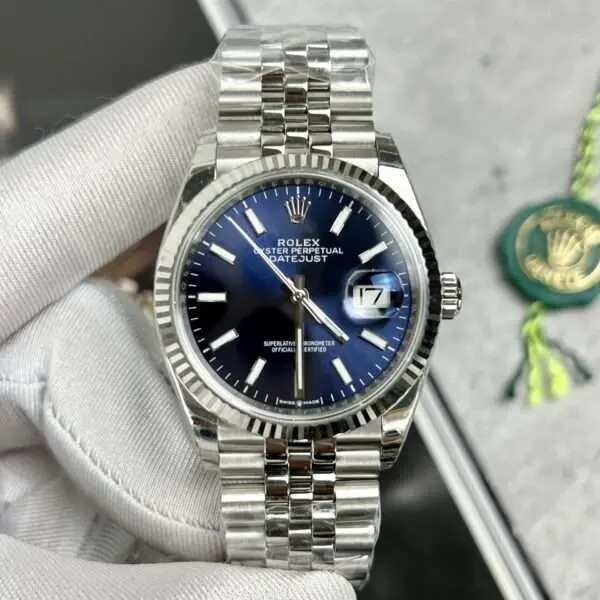 Rolex-DateJust-Super-Fake-11-Mat-Xanh-Duong-EWF-36mm-1-600x600-1 Rolex Replica 1:1 Watch DateJust Blue Dial Jubilee Strap EWF 36mm - Image 1