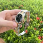 Rolex Replica 11 Watch DateJust Black Dial Demi Strap EW Factory 41mm - Image 2