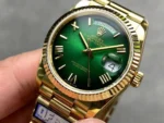 Rolex Day Date 128238 0118 Green Ombre Roman Dial Yellow Gold 3