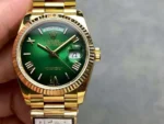 Rolex Day Date 128238 0118 Green Ombre Roman Dial Yellow Gold 4