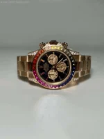 Rolex Replica 1:1 Watch Daytona Rainbow Rose Gold Wrapped Moissanite Diamond TWF 40mm - Image 2