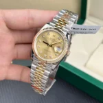 Rolex Rep 11 DateJust Real Gold Plated Jubilee GM Factory 36mm Strap - Image 2
