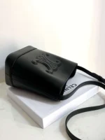 Celine Small Bucket Cuir Triomphe Handbag Black Bucket Shape 30x22x12cm - Image 9