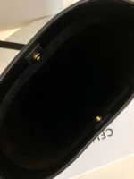 Celine Small Bucket Cuir Triomphe Handbag Black Bucket Shape 30x22x12cm - Image 5
