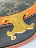 Celine Mini Handle Replica 11 Crossbody Handbag Brown Strap 15.5x11cm - Image 5