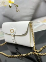 Dior Bobby Women's Crossbody Bag Super White Smooth Leather 21.5x12x4cm - Image 3