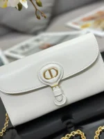 Dior Bobby Women's Crossbody Bag Super White Smooth Leather 21.5x12x4cm - Image 4