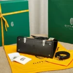 Goyard SAIGON Black Handbag With Wooden Handle 28cm - Image 5