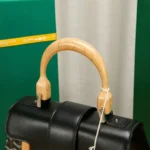 Goyard SAIGON Black Handbag With Wooden Handle 28cm - Image 4