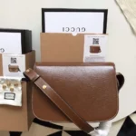 Gucci 1955 Horsebit Replica Bag 11 Women's Brown Smooth Leather 25cm - Image 8