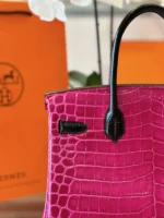 Tui Hermes Birkin Crocodile Rep 11 Nu Mau Hong Van Da Ca Sau 30cm 2