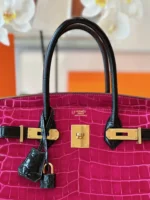 Tui Hermes Birkin Crocodile Rep 11 Nu Mau Hong Van Da Ca Sau 30cm 3