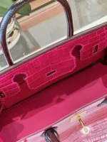 Tui Hermes Birkin Crocodile Rep 11 Nu Mau Hong Van Da Ca Sau 30cm 4