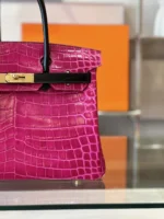 Tui Hermes Birkin Crocodile Rep 11 Nu Mau Hong Van Da Ca Sau 30cm 6