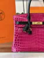 Tui Hermes Birkin Crocodile Rep 11 Nu Mau Hong Van Da Ca Sau 30cm 7