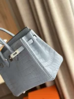 Hermes Birkin Like Auth Hand Sewing Imported Leather Handbags 25cm - Image 6