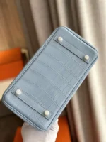 Hermes Birkin Like Auth Hand Sewing Imported Leather Handbags 25cm - Image 7