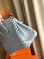 Hermes Birkin Like Auth Hand Sewing Imported Leather Handbags 25cm - Image 4