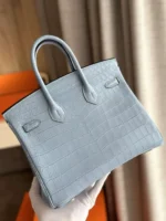 Hermes Birkin Like Auth Hand Sewing Imported Leather Handbags 25cm - Image 3